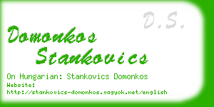 domonkos stankovics business card